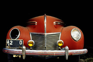 Glow images RF royalty-free photo car classic head lamps radiator grill old nostalgia